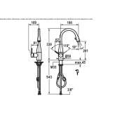 LED kitchen faucet made of stainless steel Stroitel