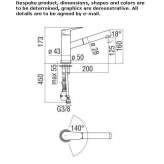 Countertop kitchen faucet with 1 hole and pull-out spout Skole