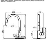 Kitchen faucet with pull-out spout Surbourg