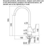 Single-lever countertop kitchen faucet with a swivel spout Skole