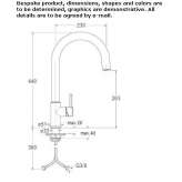 Countertop kitchen faucet with one handle Patu