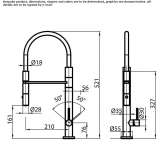 Stainless steel kitchen faucet with single handle and pull-out spout Bolvadin