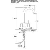 Countertop kitchen faucet with one handle Patu