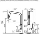 Countertop kitchen faucet with a swivel spout Kilworth