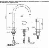 Countertop kitchen faucet with a single handle and pull-out spout Byram