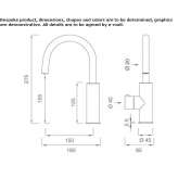 Deck mounted shut-off valve for purified water Anaya