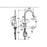 LED kitchen faucet made of stainless steel Stroitel