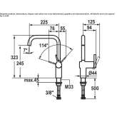 Single-lever kitchen faucet with swivel spout Kornowac