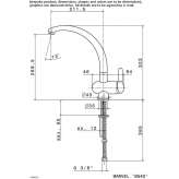 1-hole countertop kitchen faucet with a swivel spout Gernrode