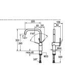 Stainless steel kitchen faucet with swivel spout Kornowac