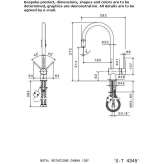 Countertop kitchen faucet with a swivel spout and pull-out spout Botley