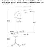 Countertop kitchen faucet with one handle Patu