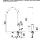 Kitchen faucet with swivel spout Aguilita