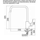 Countertop kitchen faucet with one handle Skole