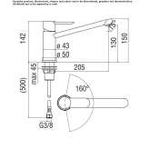 Countertop kitchen faucet with aerator Noank