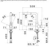 Kitchen faucet with swivel spout and pull-out spout Sapioris