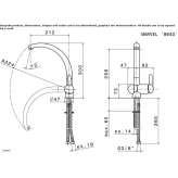 1-hole countertop kitchen faucet with a swivel spout Gernrode