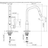 1-hole kitchen faucet with pull-out spout Iglesias