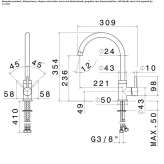 1-hole kitchen faucet with swivel spout Sapioris