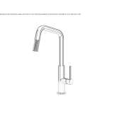 Countertop kitchen faucet with a swivel spout Kilworth