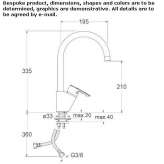 Countertop kitchen faucet with one handle Flumeri