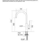 Countertop kitchen faucet with a swivel spout Zenzeli