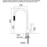 Countertop kitchen faucet with pull-out spout Zenzeli