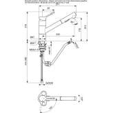 Countertop kitchen faucet with pull-out spout Mandra