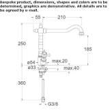 Single-lever kitchen faucet with individual rosettes Chicacao