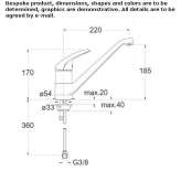 Countertop kitchen faucet with one handle Patu