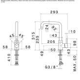 Countertop kitchen faucet with a swivel spout Sapioris