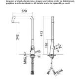 Countertop kitchen faucet with a swivel spout Kadnikov