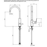 Countertop kitchen faucet with one handle Evilard