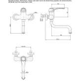 Single-lever wall-mounted kitchen faucet Prayon