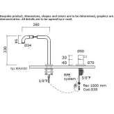 2-hole kitchen tap with pull-out spout Alsting