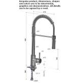 Single-lever kitchen faucet with pull-out spout Kavacik