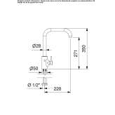 Electronic kitchen faucet made of stainless steel Bijvanck