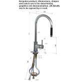 Single-lever kitchen faucet with pull-out spout Kavacik