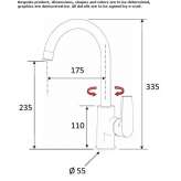 Kitchen faucet with swivel spout Rincon