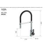 Single-lever kitchen faucet with pull-out spout Harze