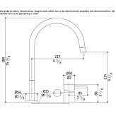 2-hole stainless steel countertop kitchen faucet Honefoss