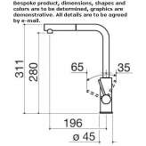 Single hole kitchen faucet in 316 stainless steel Tavo