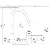 Countertop kitchen faucet made of stainless steel Honefoss