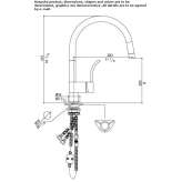 Countertop kitchen faucet made of stainless steel with a swivel spout Corbasca