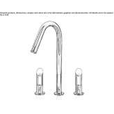 Countertop kitchen faucet made of stainless steel with single rosettes Plumelec