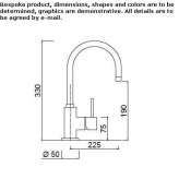 Countertop kitchen faucet with a swivel spout Passons