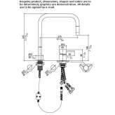 Countertop kitchen faucet made of stainless steel Honefoss