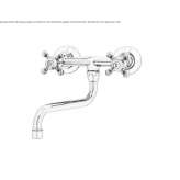 Two-hole wall-mounted kitchen faucet Shilla