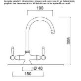 1-hole countertop kitchen faucet with a swivel spout Slavnoye