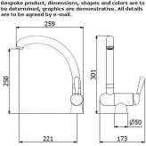 Kitchen faucet under the window with 1 hole Astwood